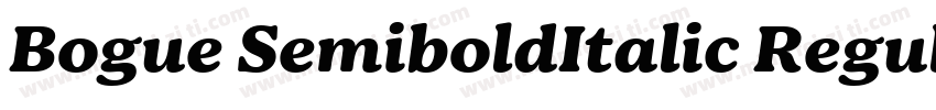 Bogue SemiboldItalic Regular字体转换